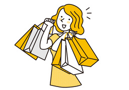 go shoppingのイラスト